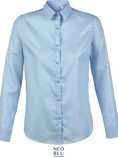 NEOBLU Blaise Women Mikro keprová halenka s dlouhým rukávem 24.3183 soft blue