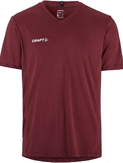 Craft Teamwear Squad Go Jersey Solid M Pánské sportovní tričko s výstřihem do V 82.5560 maroon
