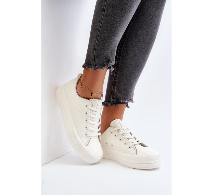 Dámské tenisky z ekologické kůže Big Star model 21649521 Bílé - Big Star Shoes Dámské tenisky z ekologické kůže Big Star model 21649521 Bílé - Big Star Shoes