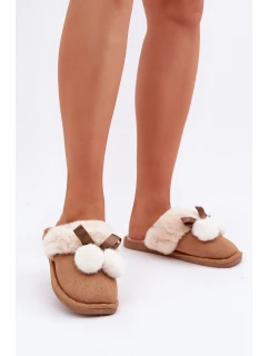 Dámské Pantofle S Kožíškem Camel Nartani