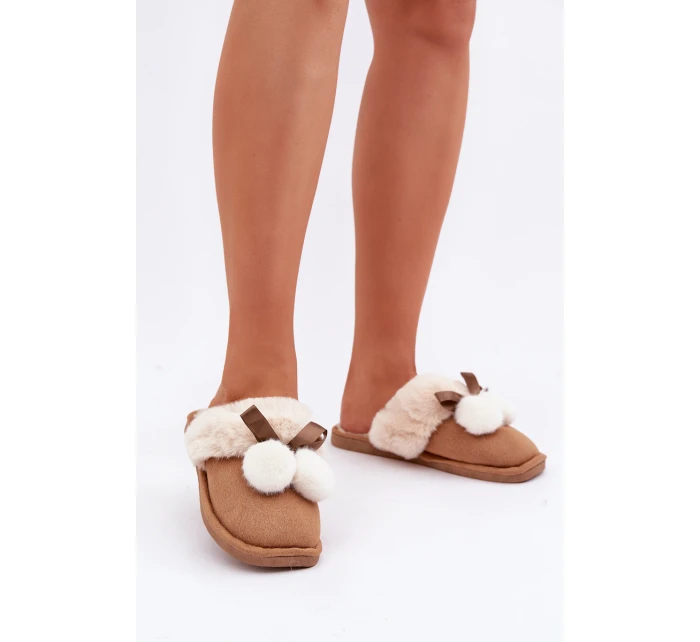 Dámské Pantofle S Kožíškem Camel Nartani