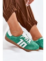 Tenisky Sportovní Obuv Semišová Zelená model 21690659 - VINCEZA Tenisky Sportovní Obuv Semišová Zelená model 21690659 - VINCEZA