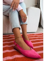 Baleríny s Zlatým Přezkou Eco Semišové Růžové model 21937565 - Boto