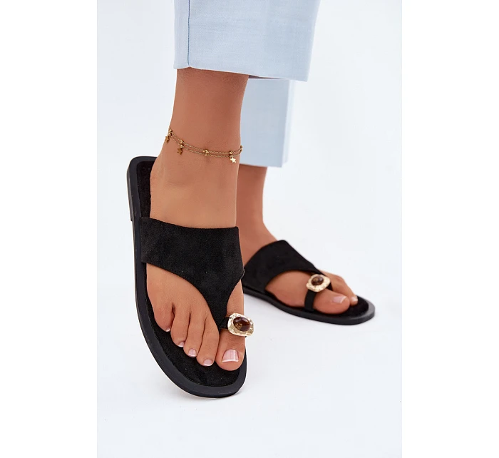 Dámské ploché žabky s ozdobným detailem Fedira