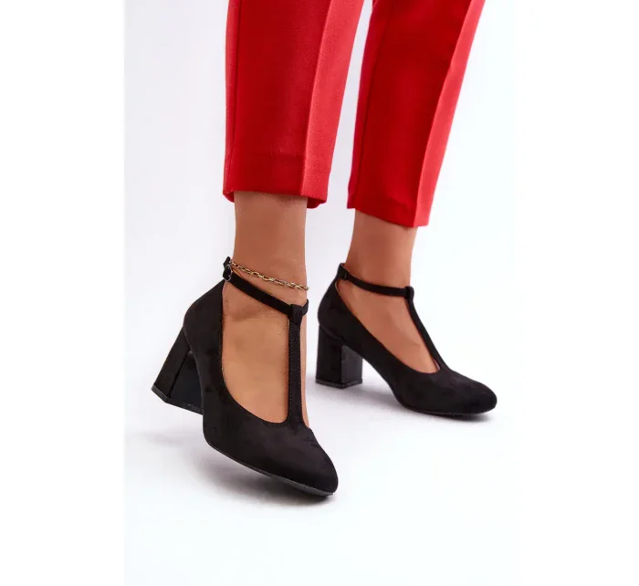 Černé Raniyah Eco semišové lodičky na podpatku Černé Raniyah Eco semišové lodičky na podpatku