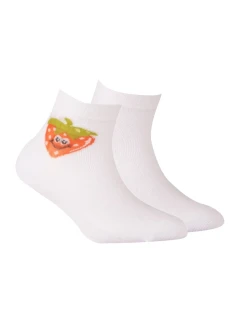 TENKÉ PONOŽKY BARVA 6-11 LET DÍVKY BÍLÉ 30-32