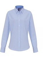 PR 338 Oxford pruhovaná halenka s dlouhým rukávem  blue model 22483473 - Premier