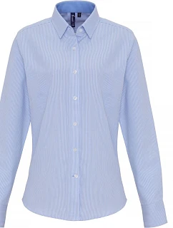 PR 338 Oxford pruhovaná halenka s dlouhým rukávem  blue model 22483473 - Premier