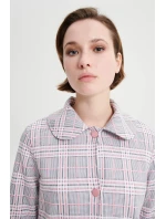 Vamp - Károvaný župan na knoflíky 19169 - Vamp Vamp - Károvaný župan na knoflíky 19169 - Vamp