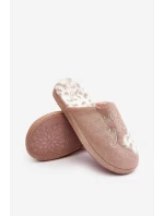 Lesklé dámské pantofle růžové model 21641371 - Boto Lesklé dámské pantofle růžové model 21641371 - Boto