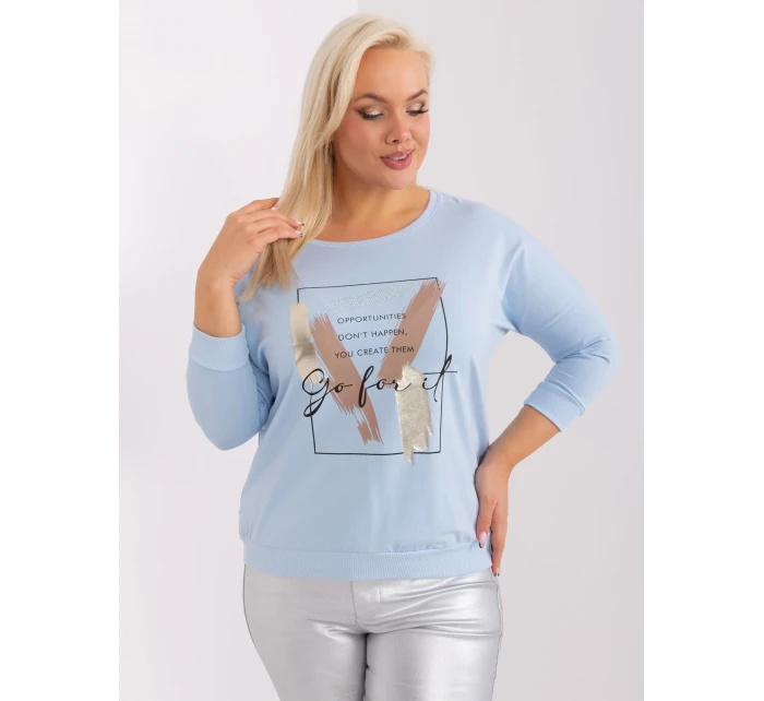 Bluzka RV BZ model 19349290 jasny niebieski - FPrice Bluzka RV BZ model 19349290 jasny niebieski - FPrice