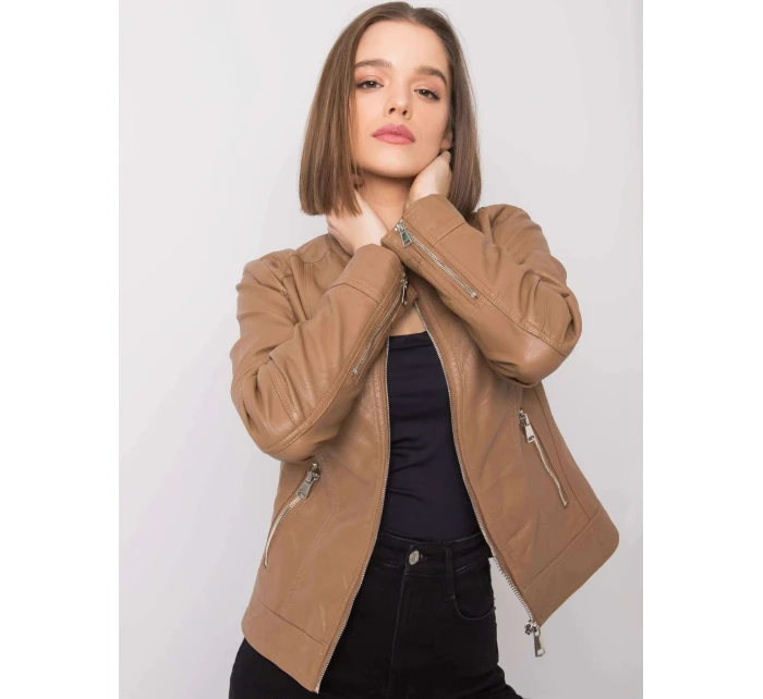 Dámská krátká bunda NM DE KR HX 2838.95P Hnědá velbloud - FPrice