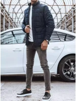 Pánská prošívaná bunda tmavě modrá FashionStreet TX4135
