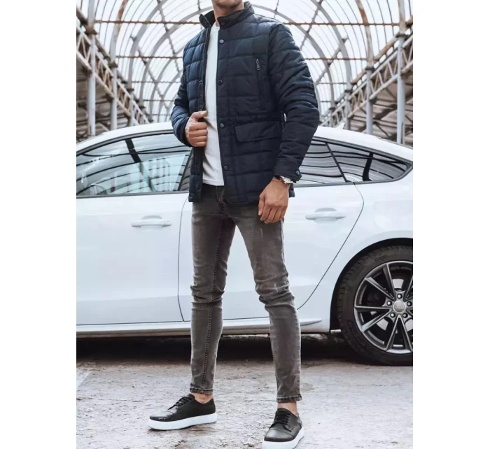 Pánská prošívaná bunda tmavě modrá FashionStreet TX4135