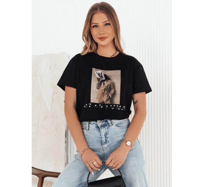 CARSTI dámské tričko černé FashionStreet RY2403