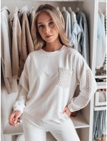 Dámská oversize mikina ecru Dstreet model 21985738 - FashionStreet