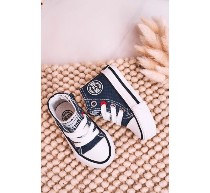 Dětské Tenisky Vysoké Se Zipem BIG STAR model 21545337 Tmavě Modré - Big Star Shoes Dětské Tenisky Vysoké Se Zipem BIG STAR model 21545337 Tmavě Modré - Big Star Shoes