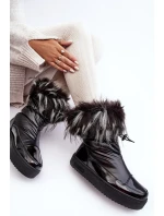 Dámské sněhule s kožešinou černé Big Star model 21637234 - Big Star Shoes Dámské sněhule s kožešinou černé Big Star model 21637234 - Big Star Shoes