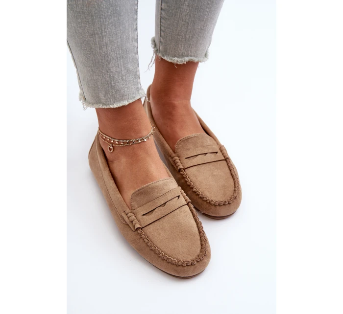 Klasické Dámské Mokasíny Zamszové Hnědé model 21653962 - EVENTO Klasické Dámské Mokasíny Zamszové Hnědé model 21653962 - EVENTO