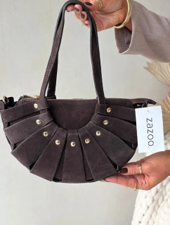 Kabelka z přírodního semiše čokoládová model 21728397 - Boto