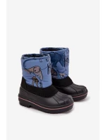 Dětské sněhule na suchý zip Lee Cooper – modré Dětské sněhule na suchý zip Lee Cooper – modré