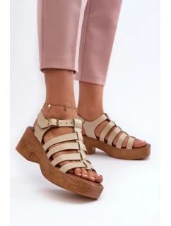 Sandály na podpatku model 198810 Step in style