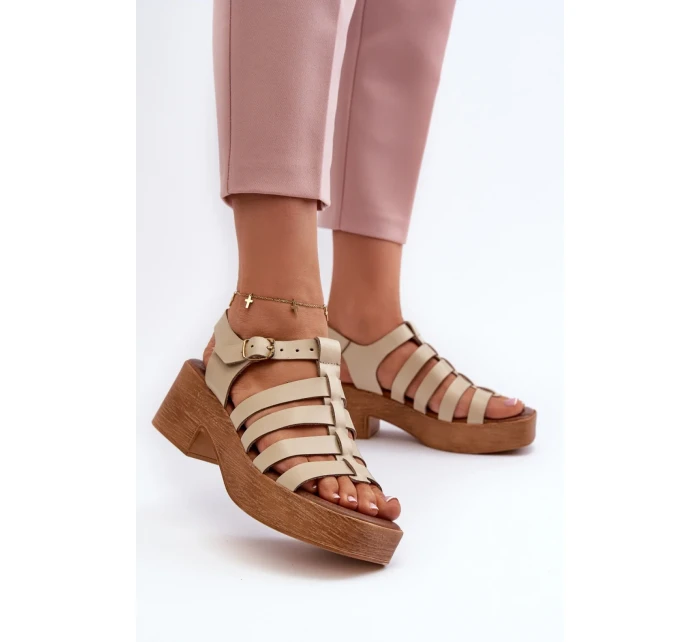 Sandály na podpatku model 198810 Step in style Sandály na podpatku model 198810 Step in style