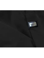 Tenká černá dámská bunda s ozdobnou lemovkou model 18195471 - S'WEST Tenká černá dámská bunda s ozdobnou lemovkou model 18195471 - S'WEST