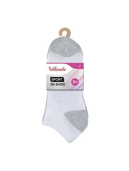Dámské sportovní kotníkové ponožky 3 páry SPORT WOMEN IN-SHOE 3x - BELLINDA - bílá Dámské sportovní kotníkové ponožky 3 páry SPORT WOMEN IN-SHOE 3x - BELLINDA - bílá