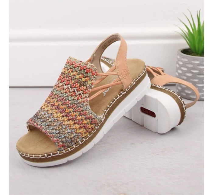 Pohodlné vícebarevné sandály W model 22033633 - Rieker