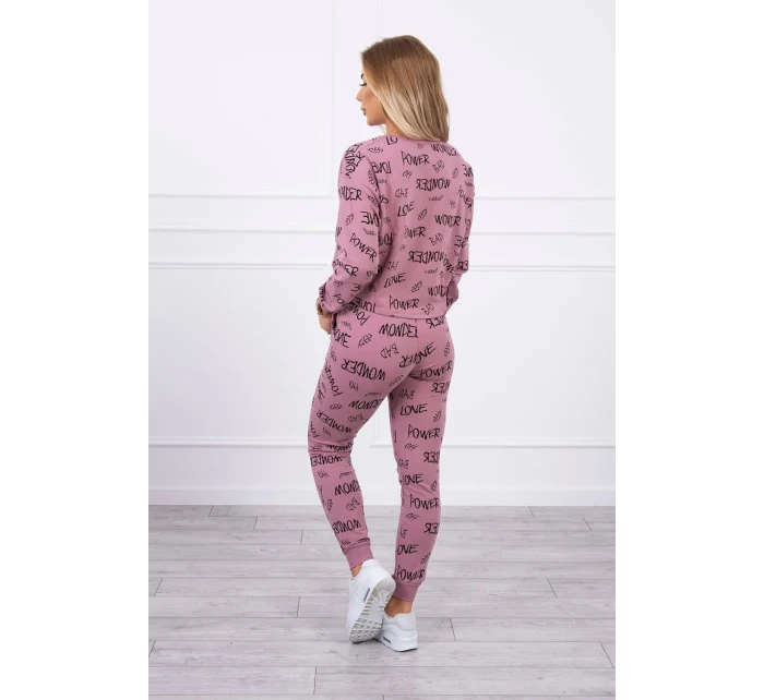 Sada s nápisy tmavě růžová Sada s nápisy tmavě růžová