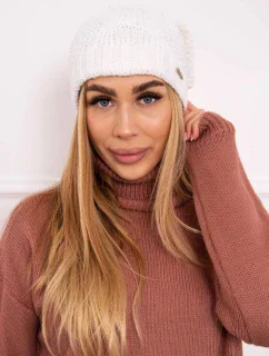 Fleecová čepice  bílá model 18750495 - K-Fashion