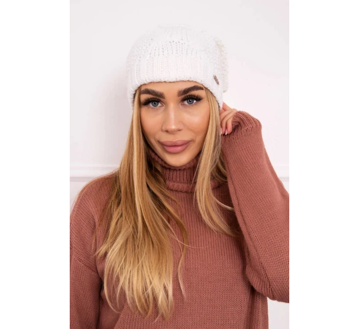 Fleecová čepice Carolina K243 bílá