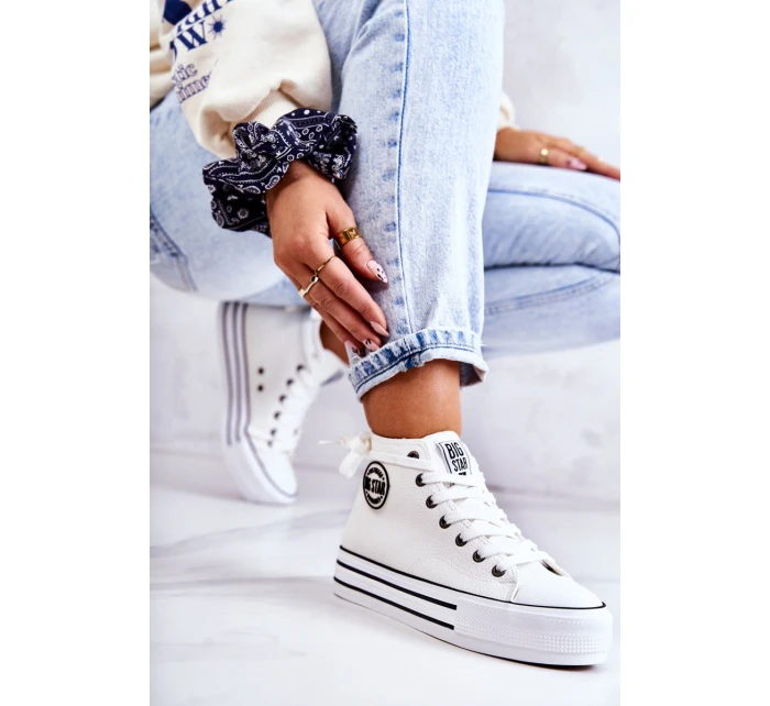 Dámské Tenisky Big Star Bily GG274013 Dámské Tenisky Big Star Bily GG274013