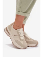 Dámské sportovní tenisky Big Star TT274876 HI-POLY SYSTEM Béžové