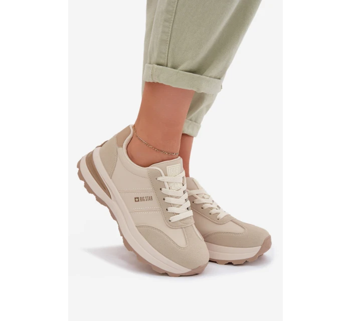 Dámské sportovní tenisky Big Star TT274876 HI-POLY SYSTEM Béžové