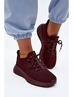 Lehké dámské sportovní nazouváky z Big Star Bordó model 22185515 - Big Star Shoes Lehké dámské sportovní nazouváky z Big Star Bordó model 22185515 - Big Star Shoes