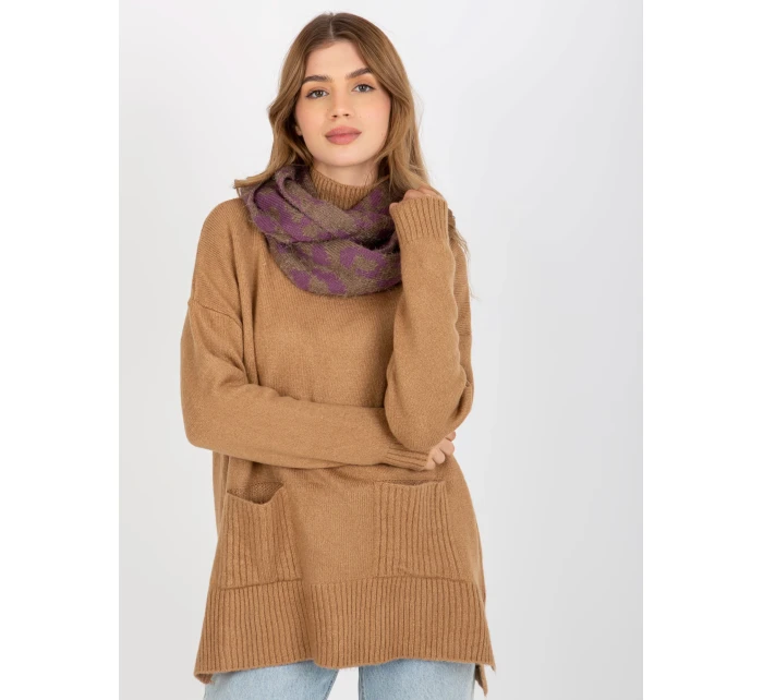 Tunelová šála AT KM ENEC B63 1.44P tmavě lila Tunelová šála AT KM ENEC B63 1.44P tmavě lila