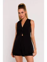 M776 Sako bez rukávů s jedním knoflíkem - černé M776 Sako bez rukávů s jedním knoflíkem - černé