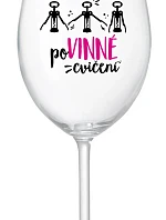 POVINNÉ CVIČENÍ - čirá sklenice na víno 350 ml