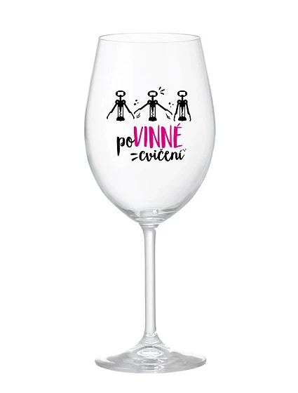 POVINNÉ CVIČENÍ - čirá sklenice na víno 350 ml