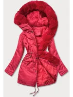 PARKA DAMSKA Z FUTERKIEM CZERWONA model 21244439 - J.STYLE