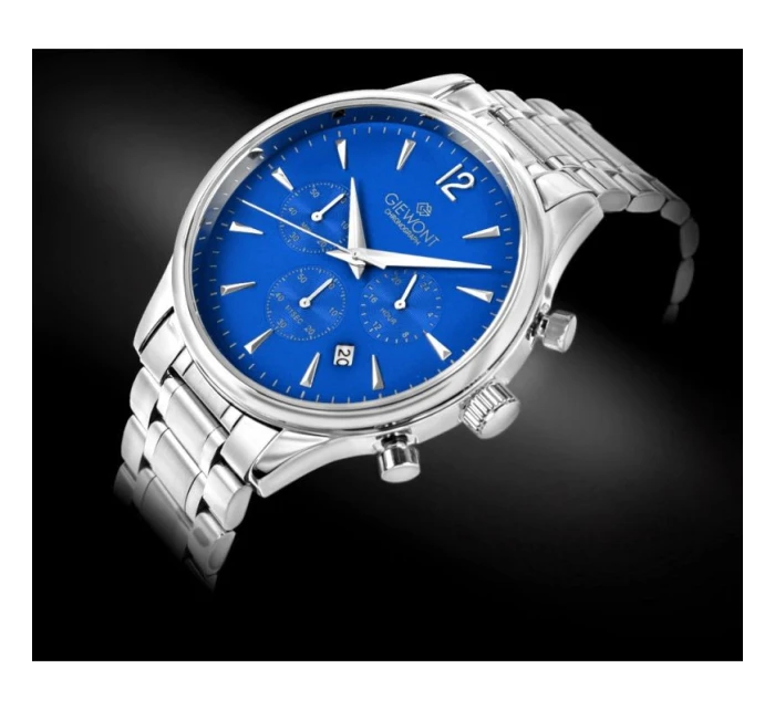 Pánské hodinky Giewont Chronograph Sapphire Silver Blue GW6310-B3 Pánské hodinky Giewont Chronograph Sapphire Silver Blue GW6310-B3