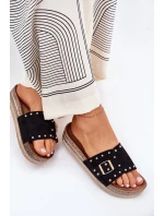 Dámské Pantofle Na Platformě S Přezkou A Černé model 21689950 - Boto