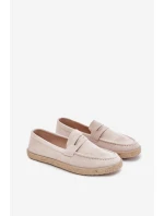 Pánské mokasíny s pletením béžové Fiamar