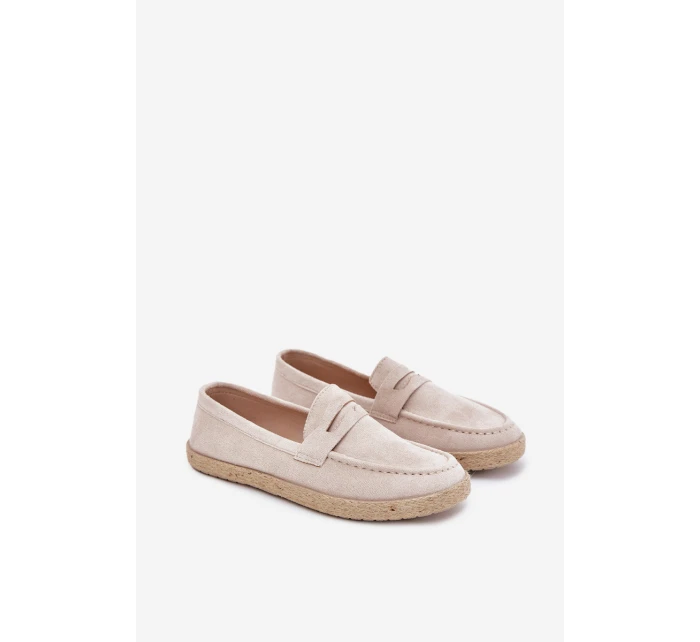 Pánské mokasíny s pletením béžové Fiamar