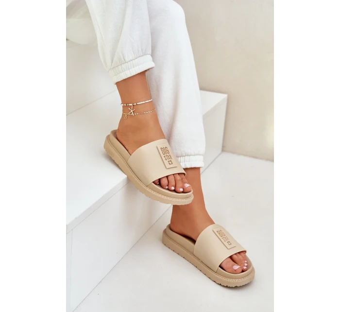 Dámské pantofle Big Star – béžové