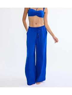 Summer Satin Trousers - BLUE - TRIUMPH BLUE - TRIUMPH