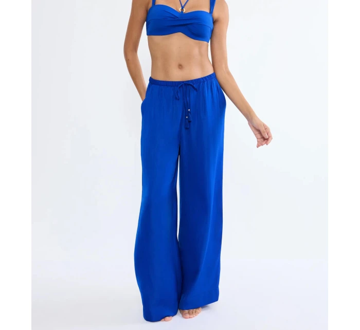 Summer Satin Trousers - BLUE - TRIUMPH BLUE - TRIUMPH