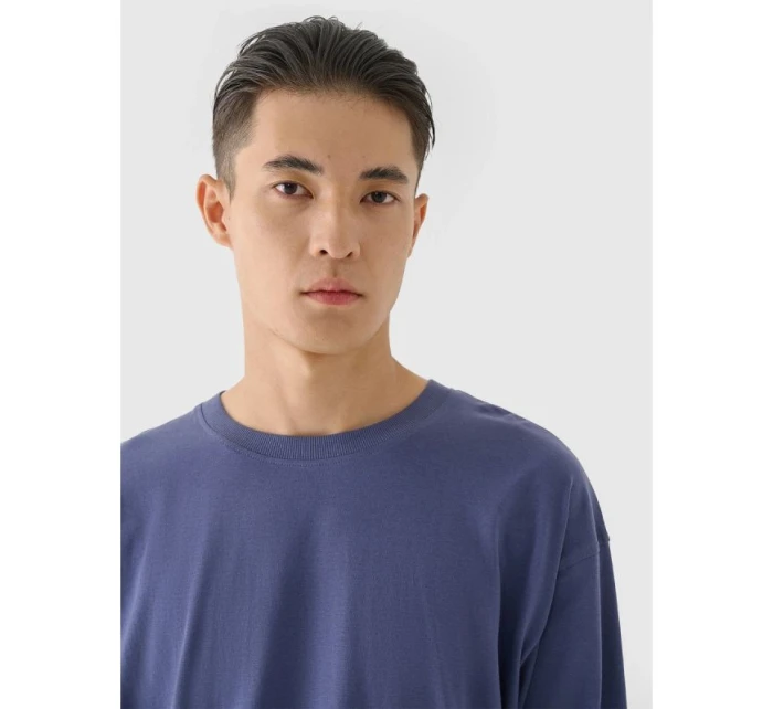 Pánské tričko oversize s potiskem a dlouhým rukávem 4F 4FRAW24TLONM507-32S